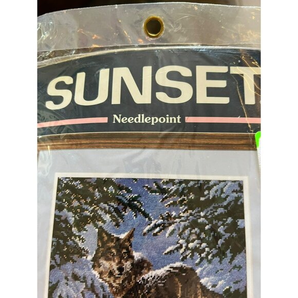 Sunset Needlepoint WINTRY WOLVES, Sealed, MPN 12126, Persis Clayton Weirs 12 x 1 - Picture 2 of 4